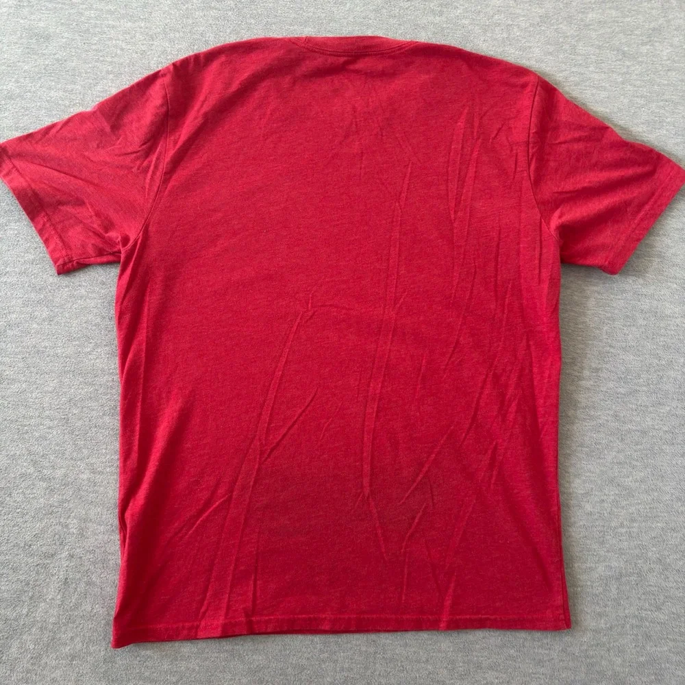 The North Face Mens Graphic T-Shirt Medium Red Heather Half Dome Logo Tee Medium